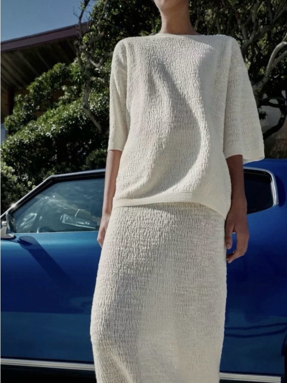 Zara Ecru Oversized Textured Knit Jumper Top | S | Cream Ivory | NWT